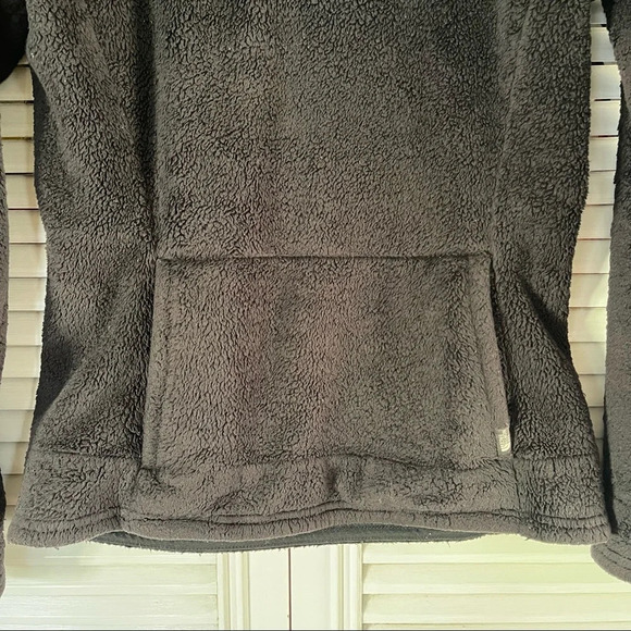 The North Face Fuzzy osito  Pull up Sweater Black Womens size Small - Picture 4 of 16